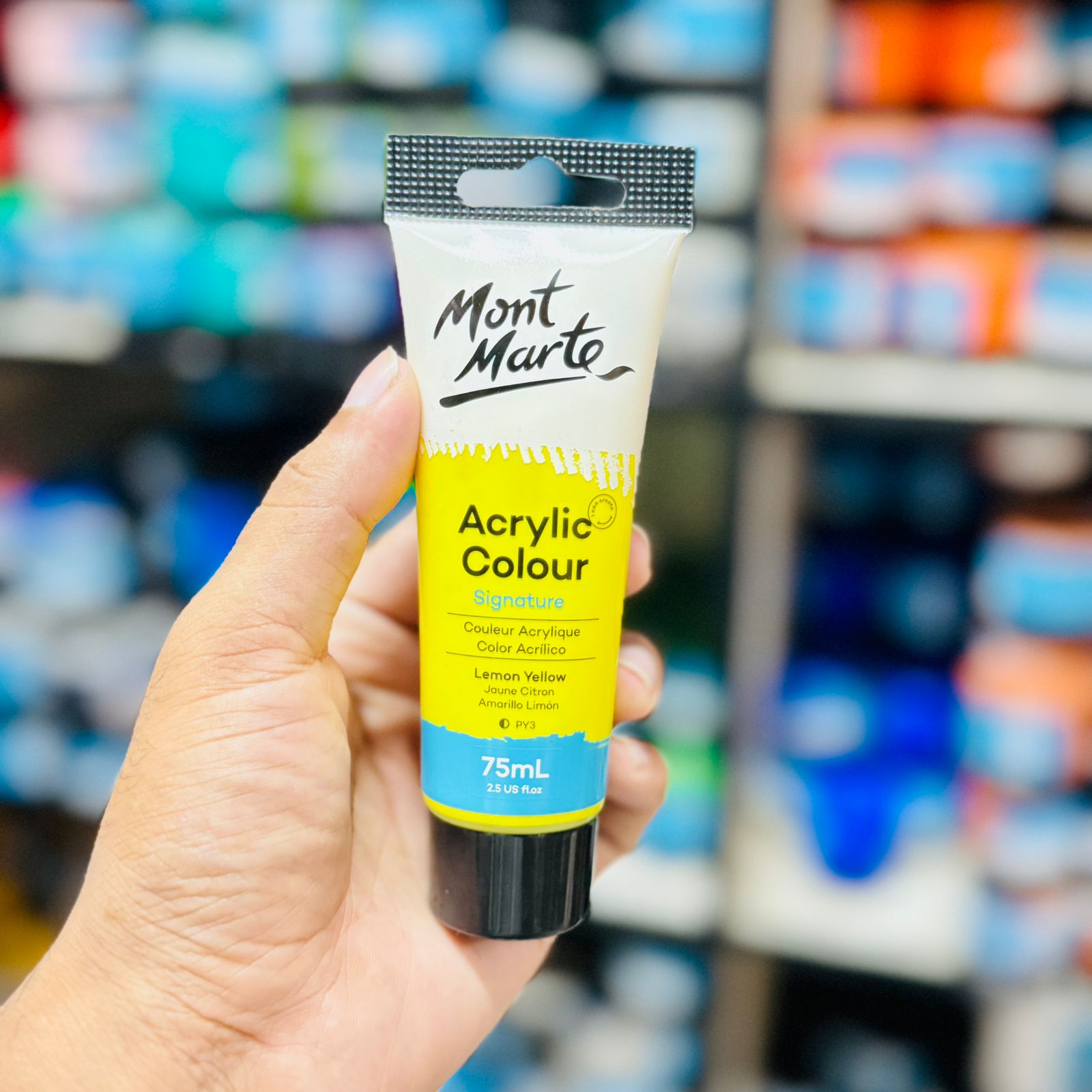 Mont Marte Acrylic Colour Paint 75ml- Lemon Yellow