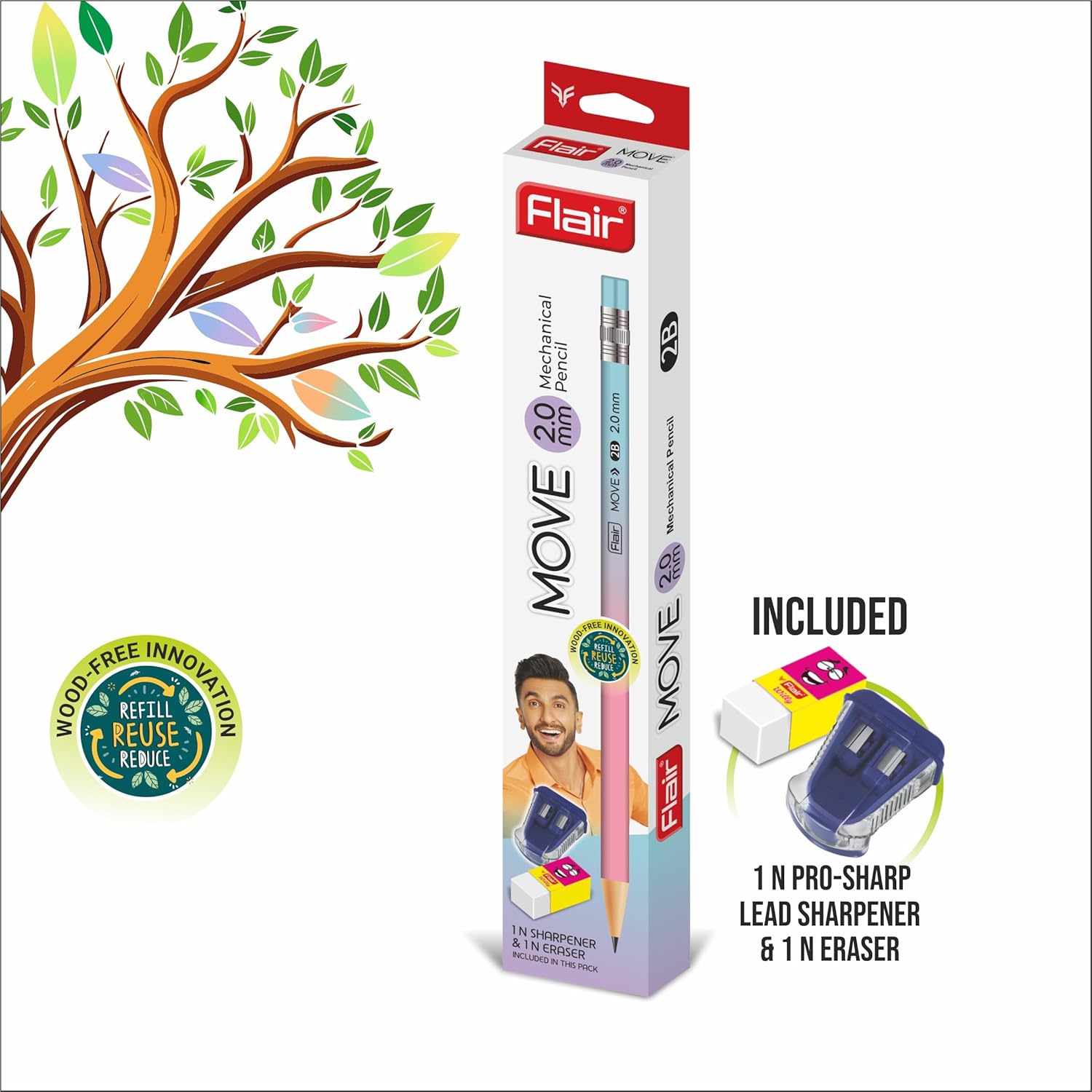 Flair MOVE Mechanical Pencil (2.0 mm, 2B) 1pes image 4
