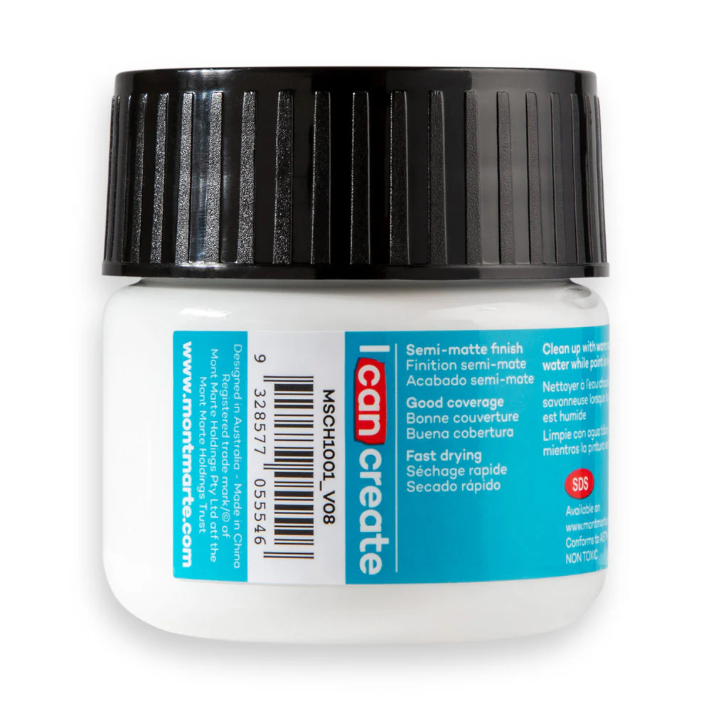 Mont Marte Acrylic Colour Paint 100ml Titanium White image 3