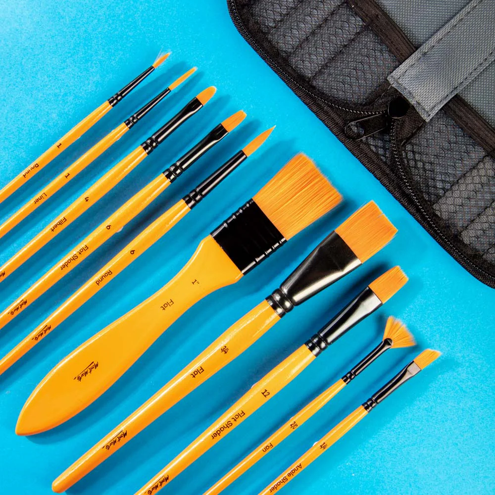 Mont Marte Acrylic Brush Set Wallet 11pce image 3